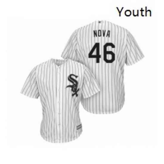 Youth Chicago White Sox 46 Ivan Nova Replica White Home Cool Base Baseball Jersey